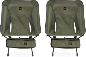Set of 2 Folding Camping Chairs, Outdoor Furniture Aluminum Portable Folding Chair Great for Camping Picnic Park, Oxford Fabric, Recliner Garden Chairs, Green Outdoor Folding Chair, 65cm