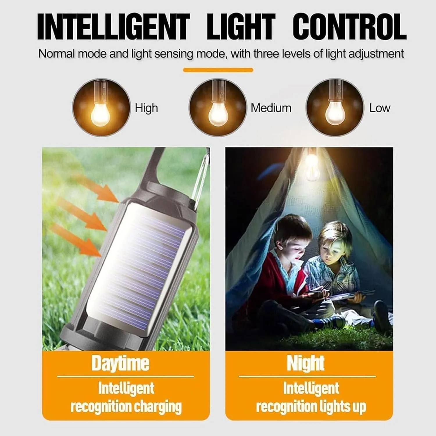 Shineshore Solar Rechargeable Hooked Camping Light, Solar Tent Lights USB Rechargeable Camping Lights, Portable Outdoor Tent Lights with Clip Hook (3Pcs, C)