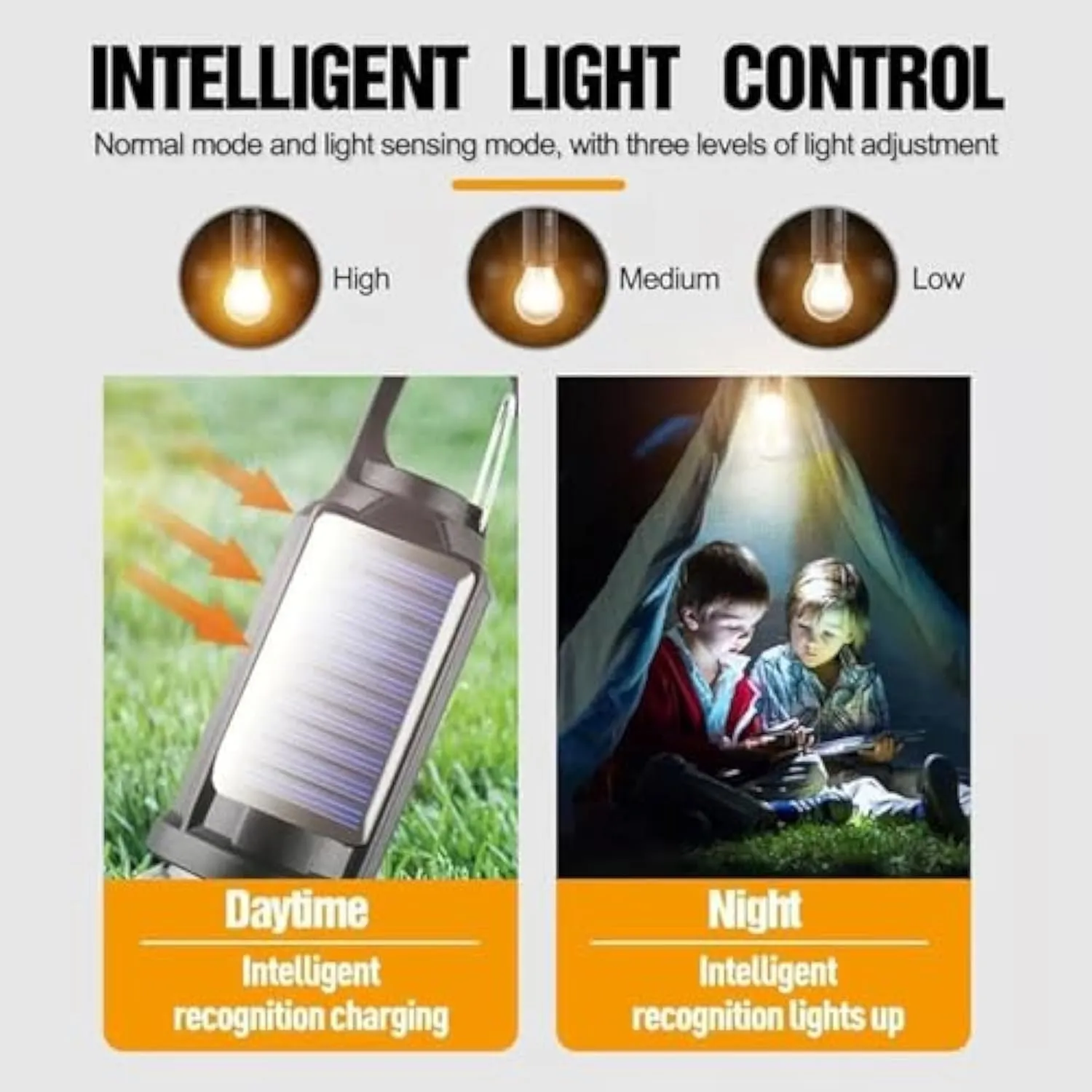 Shineshore Solar Rechargeable Hooked Camping Light,Solar Tent Lights USB Rechargeable Led Camping Lantern，Waterproof,3 Light Modes for Hiking, Fishing,Decorations Hanging (C-5PCS)