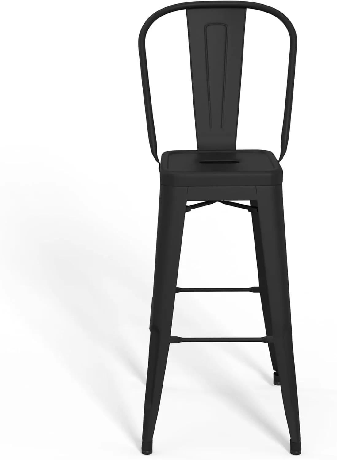 SIMPLIHOME Fletcher Industrial 30 Inch Metal Bar Stool (Set of 2) in Black, For the Dining Room and Kitchen