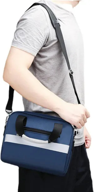 Small First Aid Kit Bag Empty Portable Emergency Kits Trauma Bag Ideal for Car Home Camping and Hiking Bag ONLY(Navy Blue)