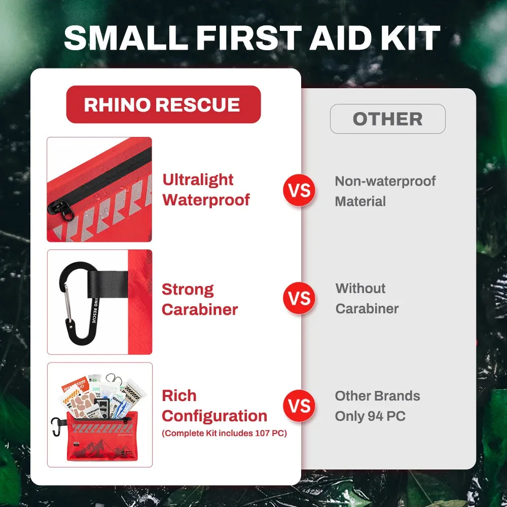 Small First Aid Kit – Ultralight Waterproof Medical Kit for Hiking, Backpacking & Travel
