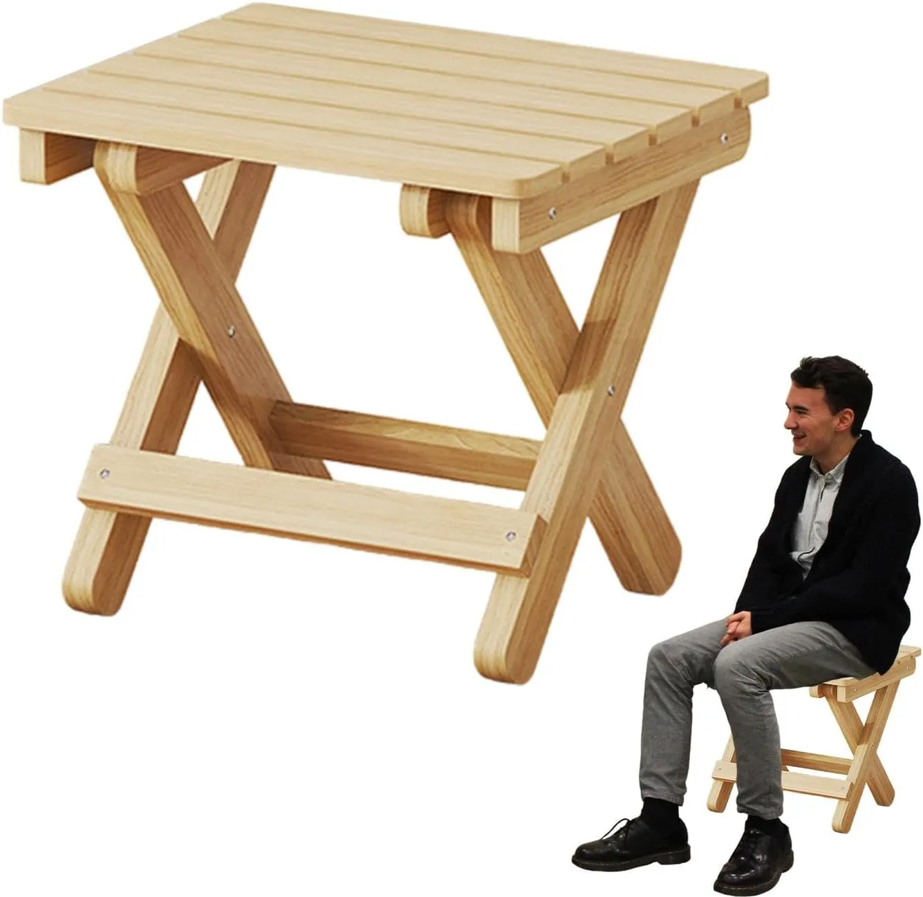 Small Folding Stool | Compact Folding Stool | Portable Folding Seat, Lightweight Collapsible Stool, Space Saving Folding Seat Handy Folding Footstool Outdoor Folding Stool, Collapsible Hiking Stool
