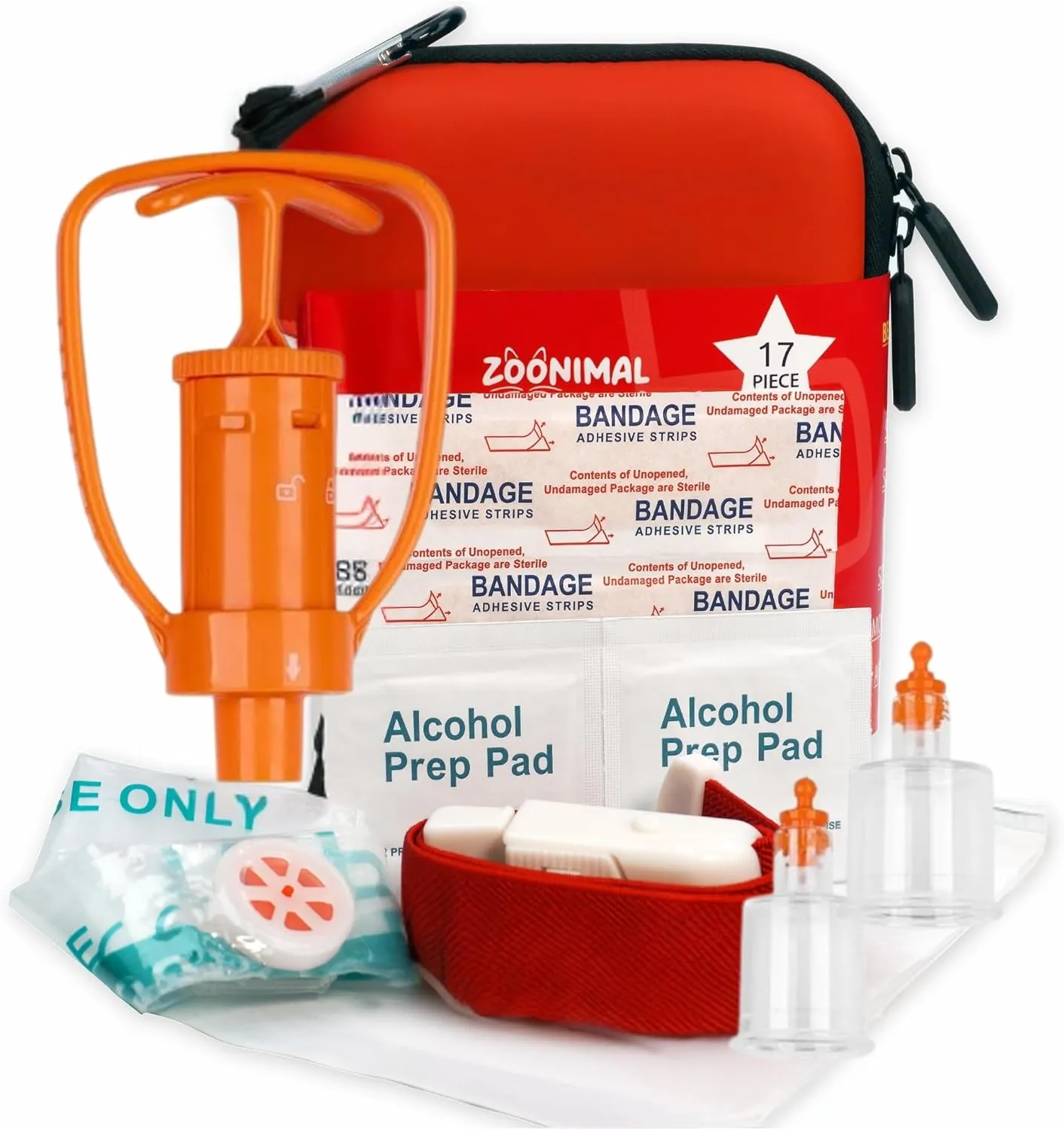 Snake Bite Kit for Humans, Bee Sting Kit, Rattlesnake Antivenom Extractor Sucker, Bug Bite and Wasp Sting, Poison Remover, Insect Bite Relief First Aid Kit for Hiking, Backpacking, Camping