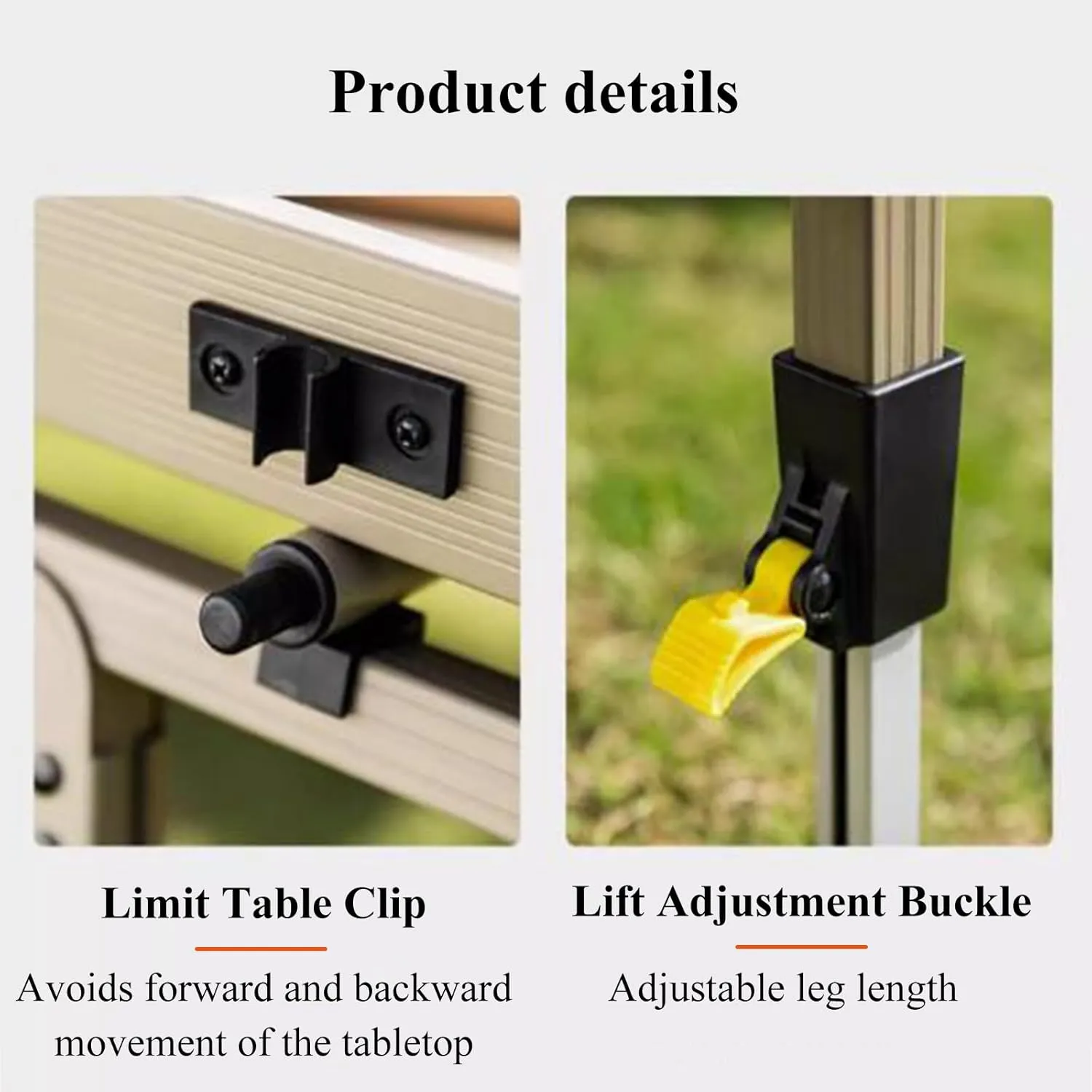 SOBOUR Aluminum Alloy Camping Table Folding Picnic Tables Ultralight Compact Camping Table Roll Up Table Top for Camping Hiking