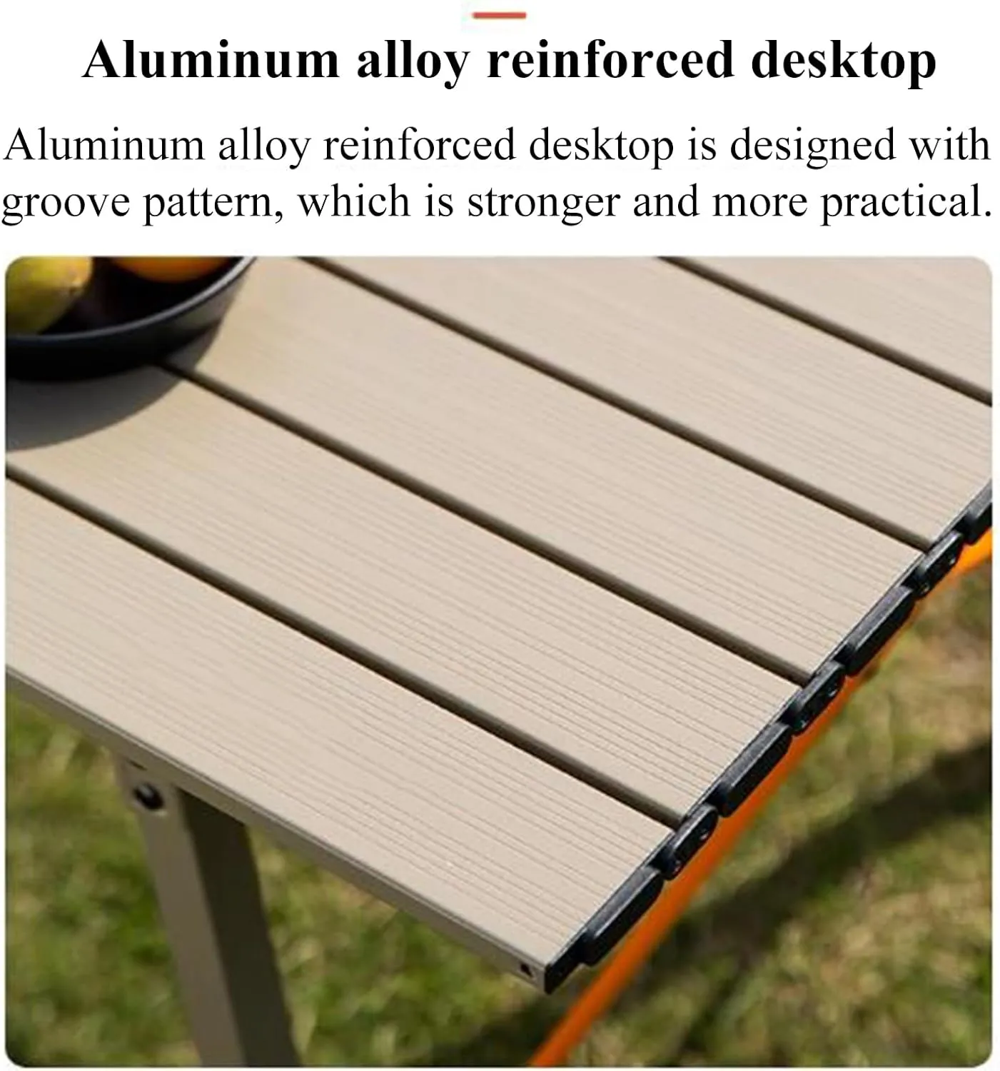 SOBOUR Aluminum Alloy Camping Table Folding Picnic Tables Ultralight Compact Camping Table Roll Up Table Top for Camping Hiking