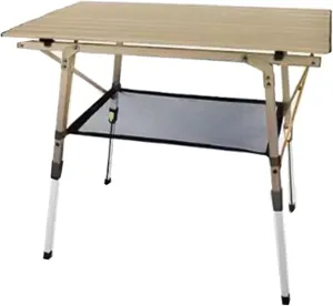 SOBOUR Aluminum Alloy Camping Table Folding Picnic Tables Ultralight Compact Camping Table Roll Up Table Top for Camping Hiking