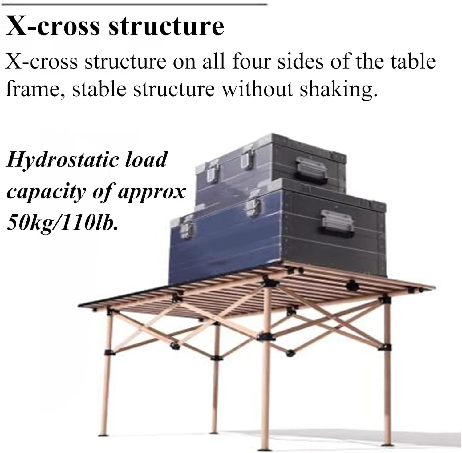 SOBOUR Ultra-Light Camping Table Compact Folding Picnic Table Aluminum Folding Camping Table Roll Up Table Top for Indoor & Outdoor, Large