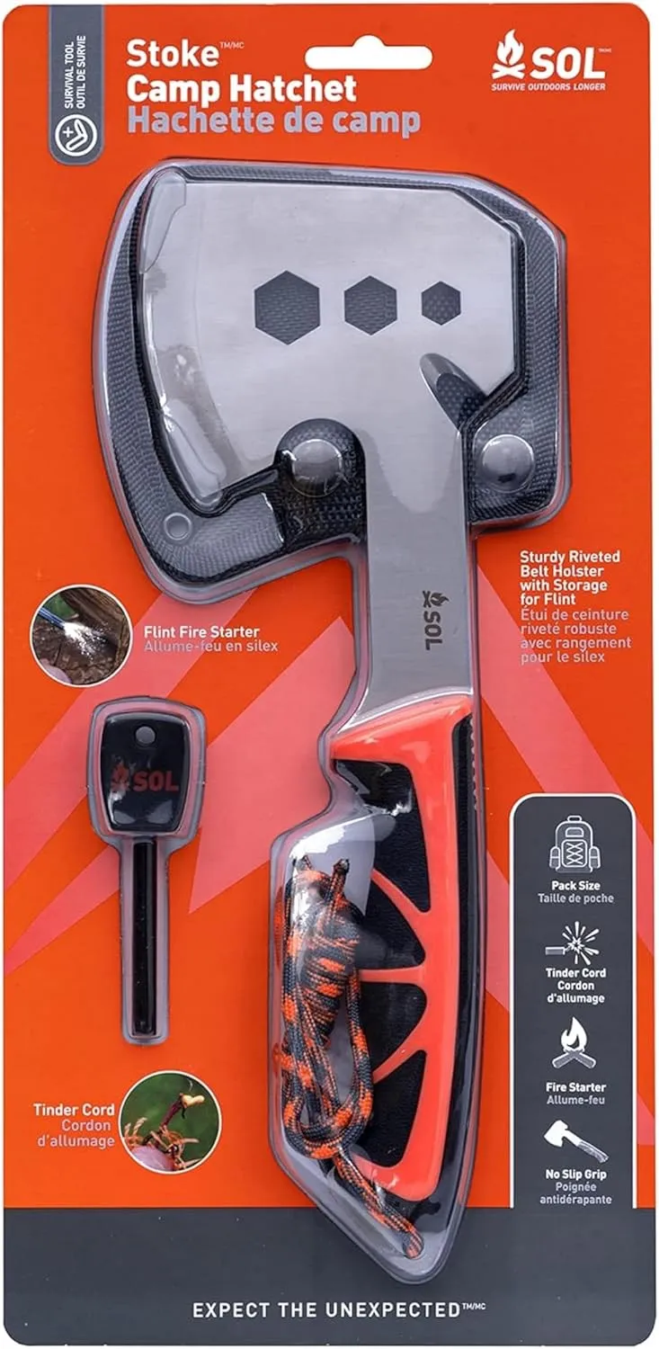 S.O.L. Survive Outdoors Longer SOL Camping Gear Stoke Camp Hatchet