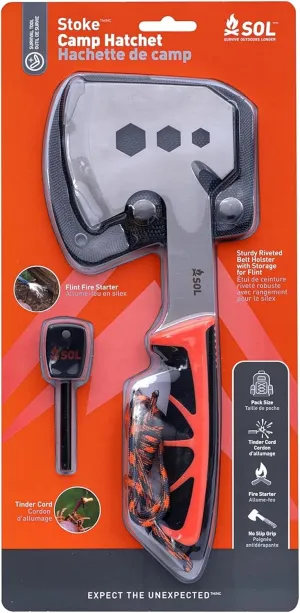S.O.L. Survive Outdoors Longer SOL Camping Gear Stoke Camp Hatchet