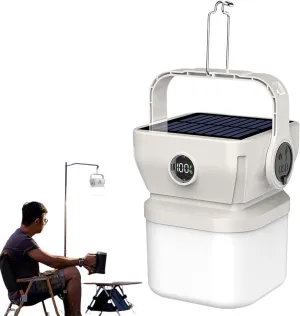 Solar Camping Lamp - Led Lantern For Camping | Portable Foldable Rechargeable Hiking Tent And Outdoor Activities Solar Camping Lantern Rechargeable Led Light Plega Flashlight
