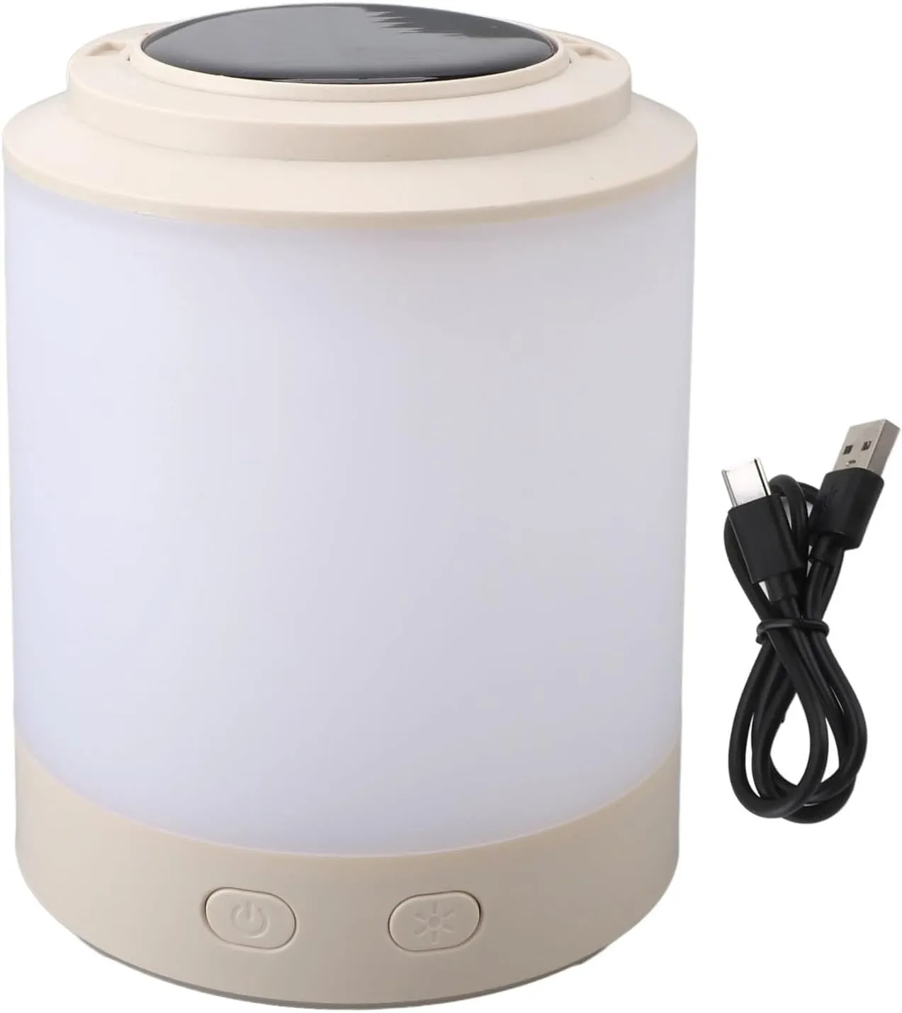 Solar Camping Lantern, Camping Light, RGB Portable Hanging Tent Light for Hiking Emergency Outage, PP ABS Warm Light, 300 Luminous Flux