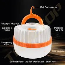 Solar Camping Light with USB Charging 60W