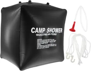 Solar Camping Shower Bag 1 Set Solar Heating Bag Portable Bathroom for Outdoor 40l Pouch