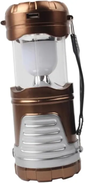 Solar Handled Camping Light Led for Tent Home Emergency Outdoor Use Rechargeable Bronze Lamp