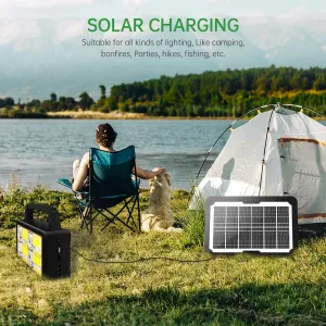 Solar Light, 100w USB Rechargeable Flashlight, Waterproof For Outdoor Activities