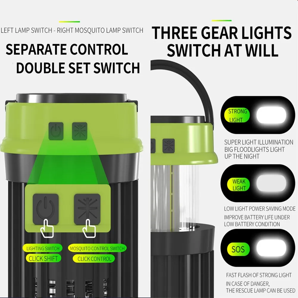 Solar Light Mosquito Killer Portable Lamp For Outdoor Activities