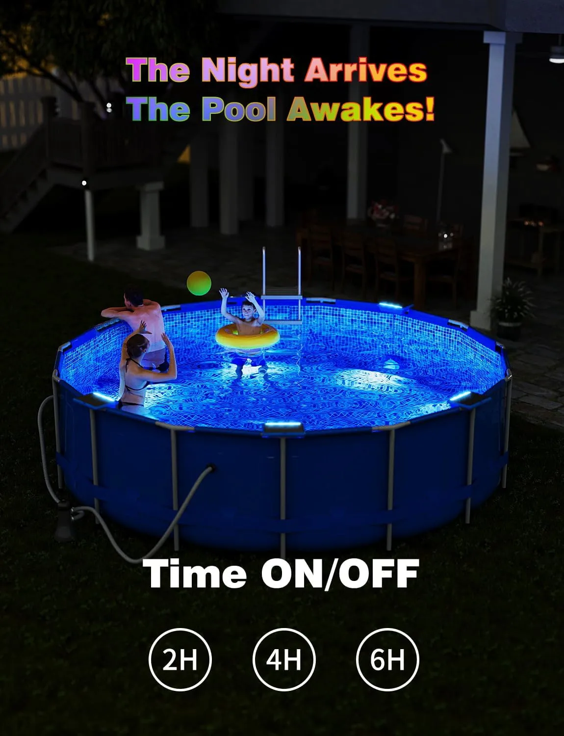 Solar Pool Lights, Solar Powered Submersible LED Lights with Remote IP68 Waterproof Swimming Pool Lighting,16 Colors Underwater Pool Light for Above Ground Inground Pool, Pond (Blue,4Pack)