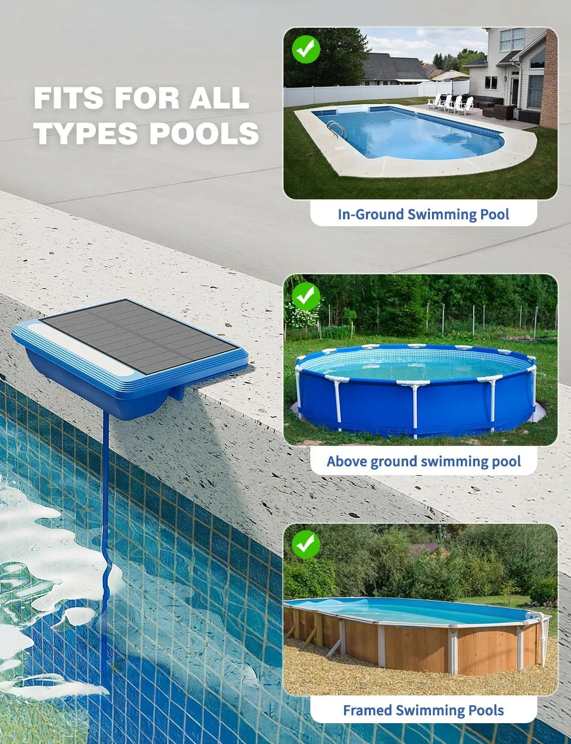 Solar Pool Lights, Solar Powered Submersible LED Lights with Remote IP68 Waterproof Swimming Pool Lighting,16 Colors Underwater Pool Light for Above Ground Inground Pool, Pond (Blue,4Pack)