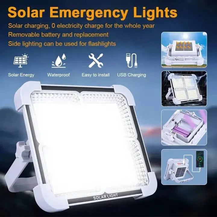 Solar Portable Rechargeable Led Light For Home, Garden, Outdoor