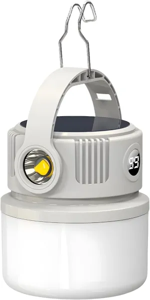 Solar-Powered Camping Light, Portable &, Type-C & Solar Charging, Built-in Lithium Battery, Waterproof Abs Material
