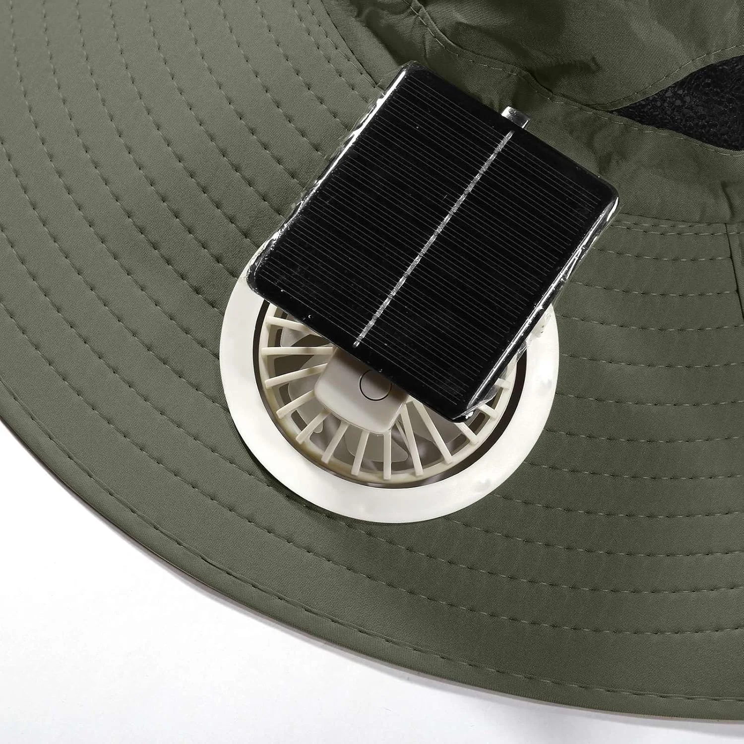 Solar Powered Fan Hat with 4 Removable Fans Wide Brim Sun Hat for Outdoor Fishing Hiking USB Solar Charging Headwear