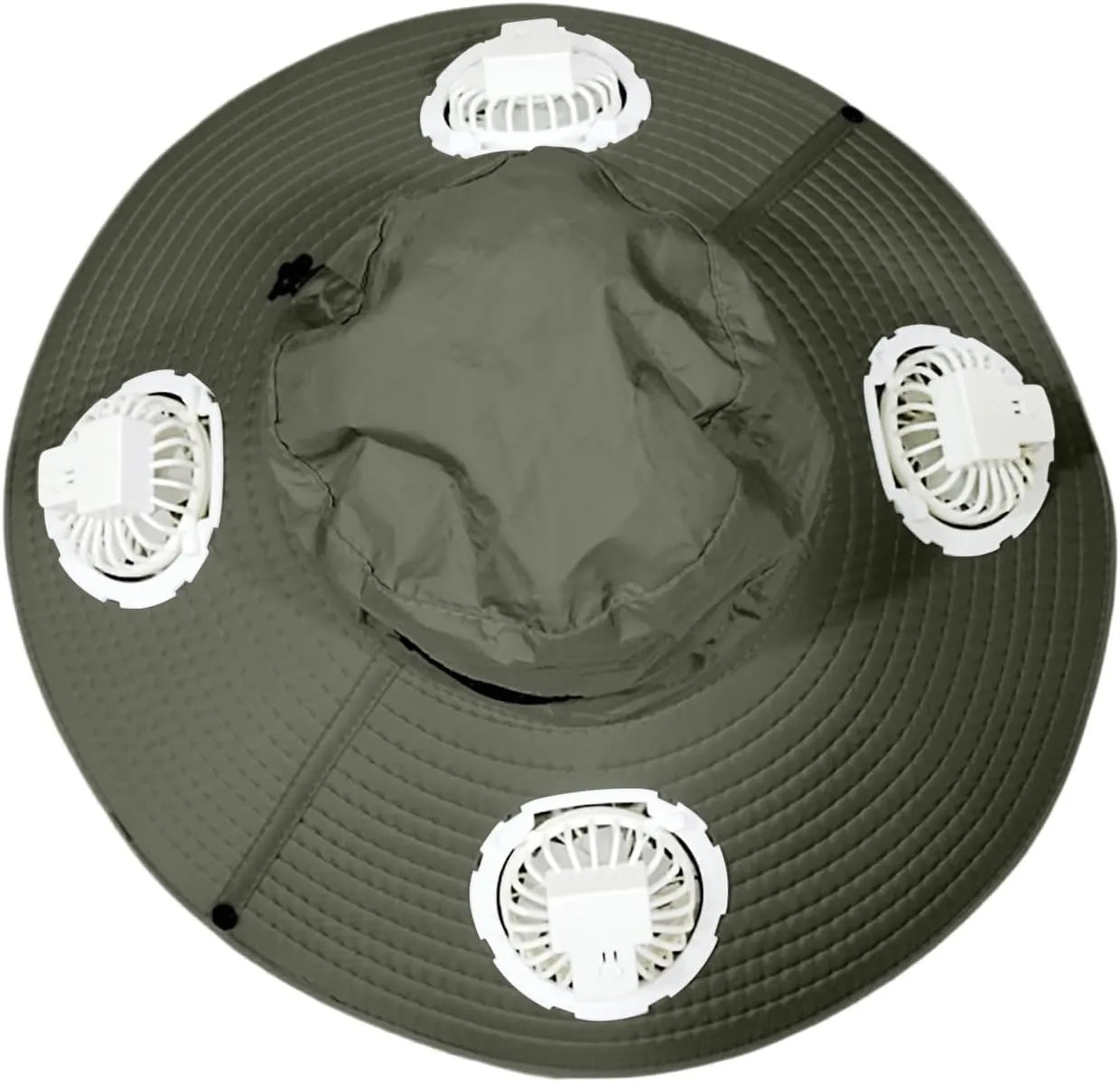 Solar Powered Fan Hat with 4 Removable Fans Wide Brim Sun Hat for Outdoor Fishing Hiking USB Solar Charging Headwear