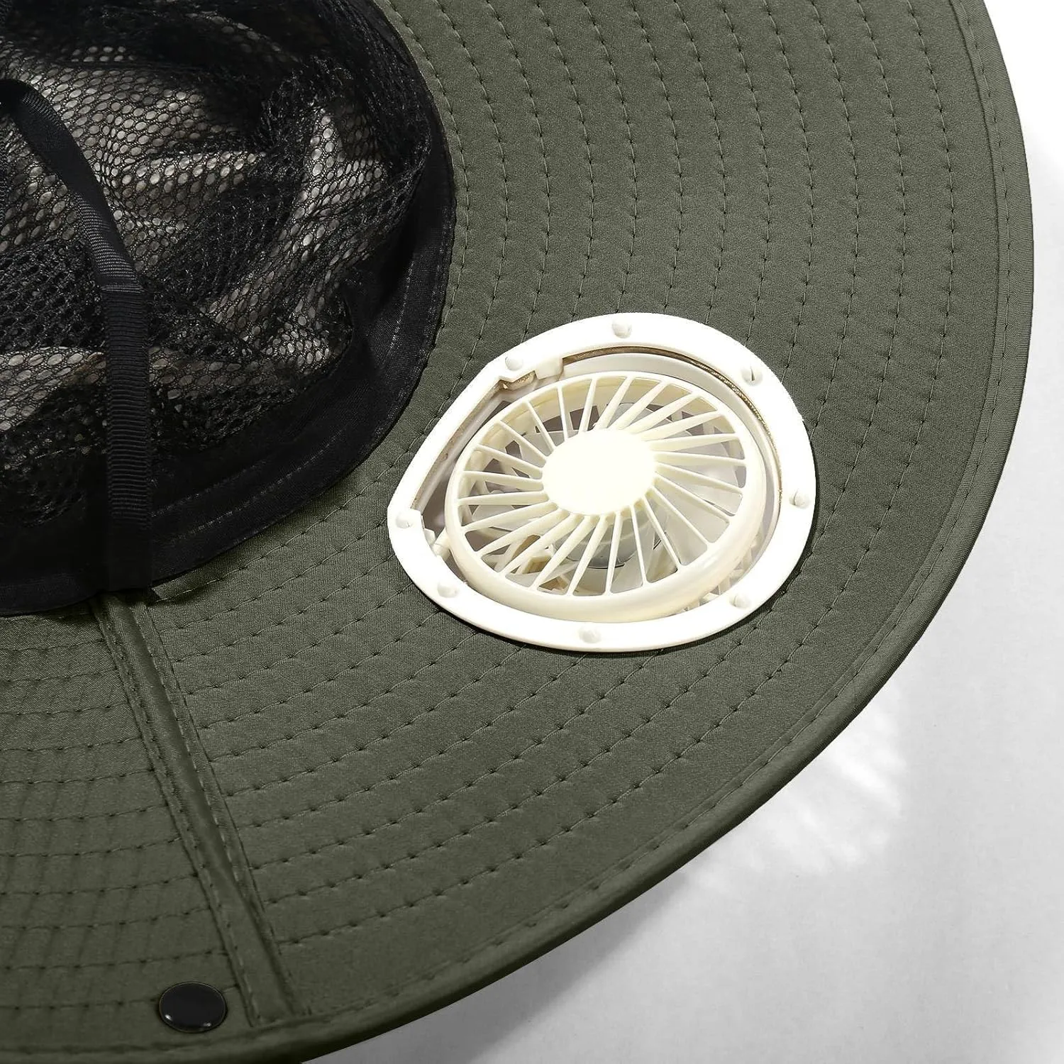 Solar Powered Fan Hat with 4 Removable Fans Wide Brim Sun Hat for Outdoor Fishing Hiking USB Solar Charging Headwear