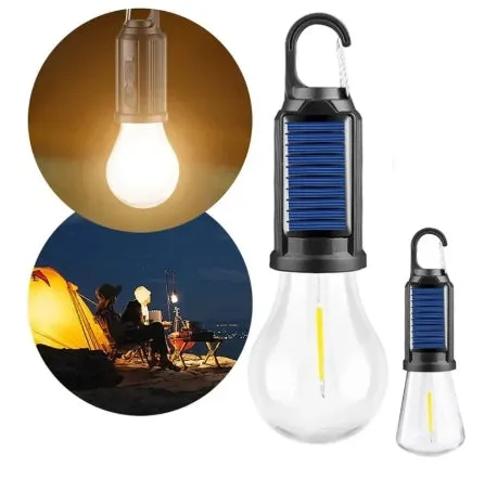 Solar Powered LED Lamp Bulbs USB Charging Camping Light Portable Night Lights Waterproof Garden Outdoor Light Bulbs