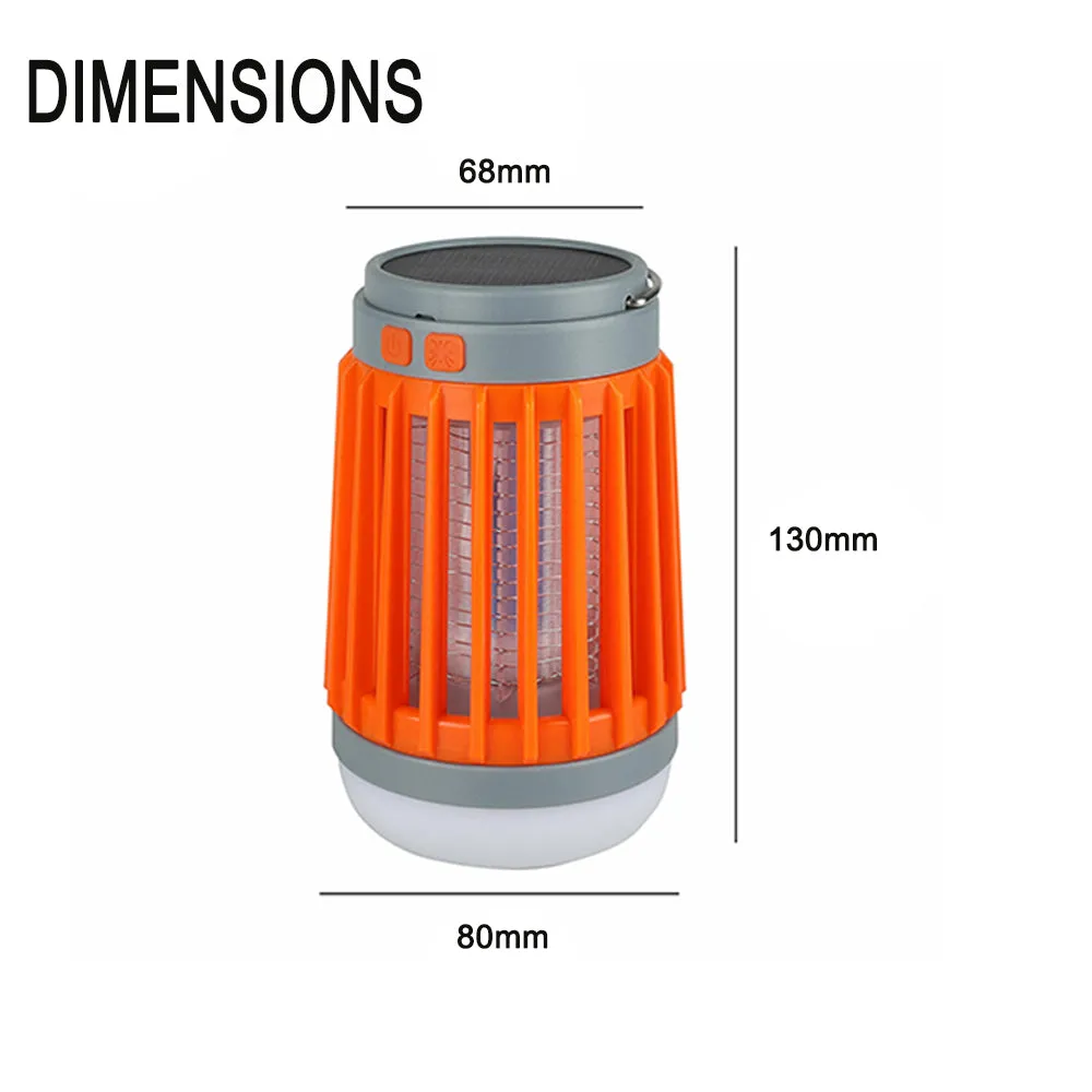Solar Powered LED Outdoor Light and Electric Shock-type Mosquito Killer USB Rechargeable