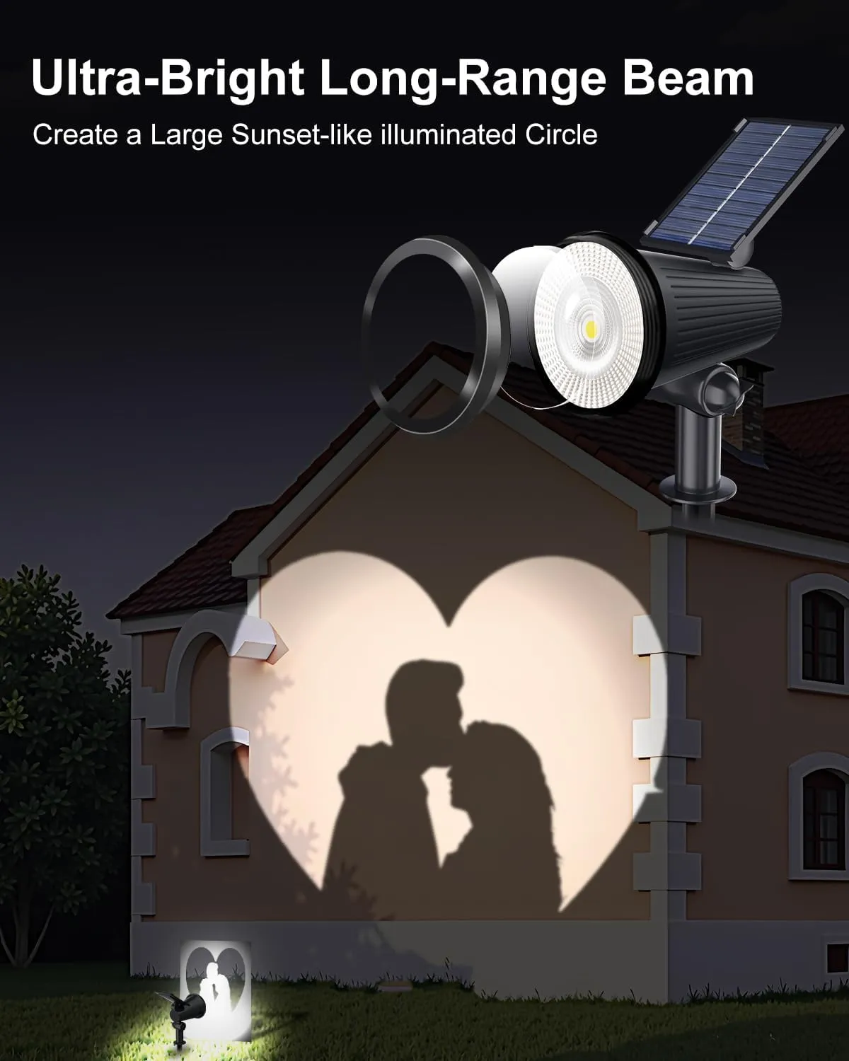 Solar Powered Spotlights Outdoor Waterproof Sunset Spot LED Lights Ultra Bright for Tree, Flag, Lawn, Statue, Pool, Garden, House, Wall, Yard, Path Outdoor Landscape Uplighting 6 Pack Cool White