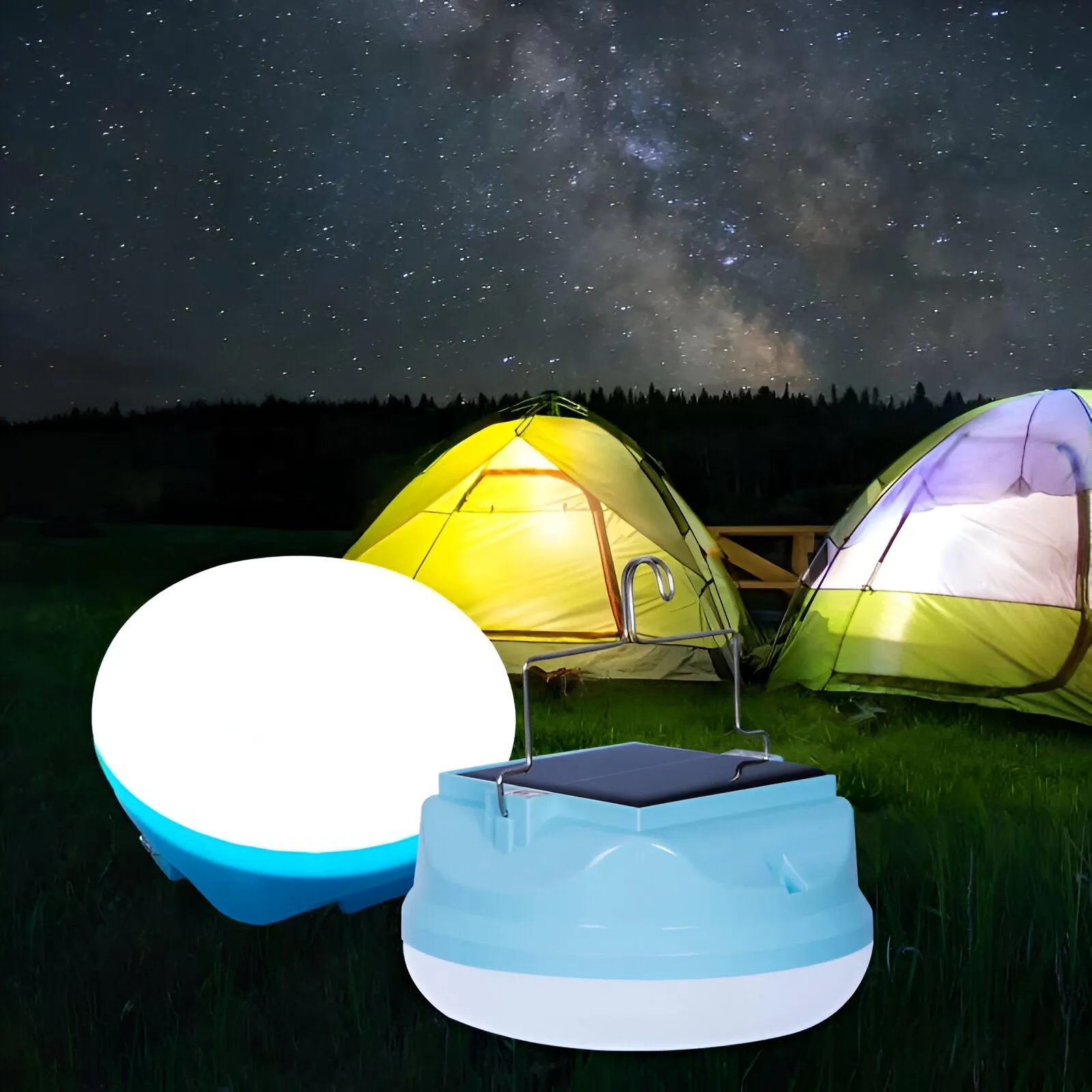 SOLAR RECHARGEABLE Camping LED Light with USB charging 150Watt