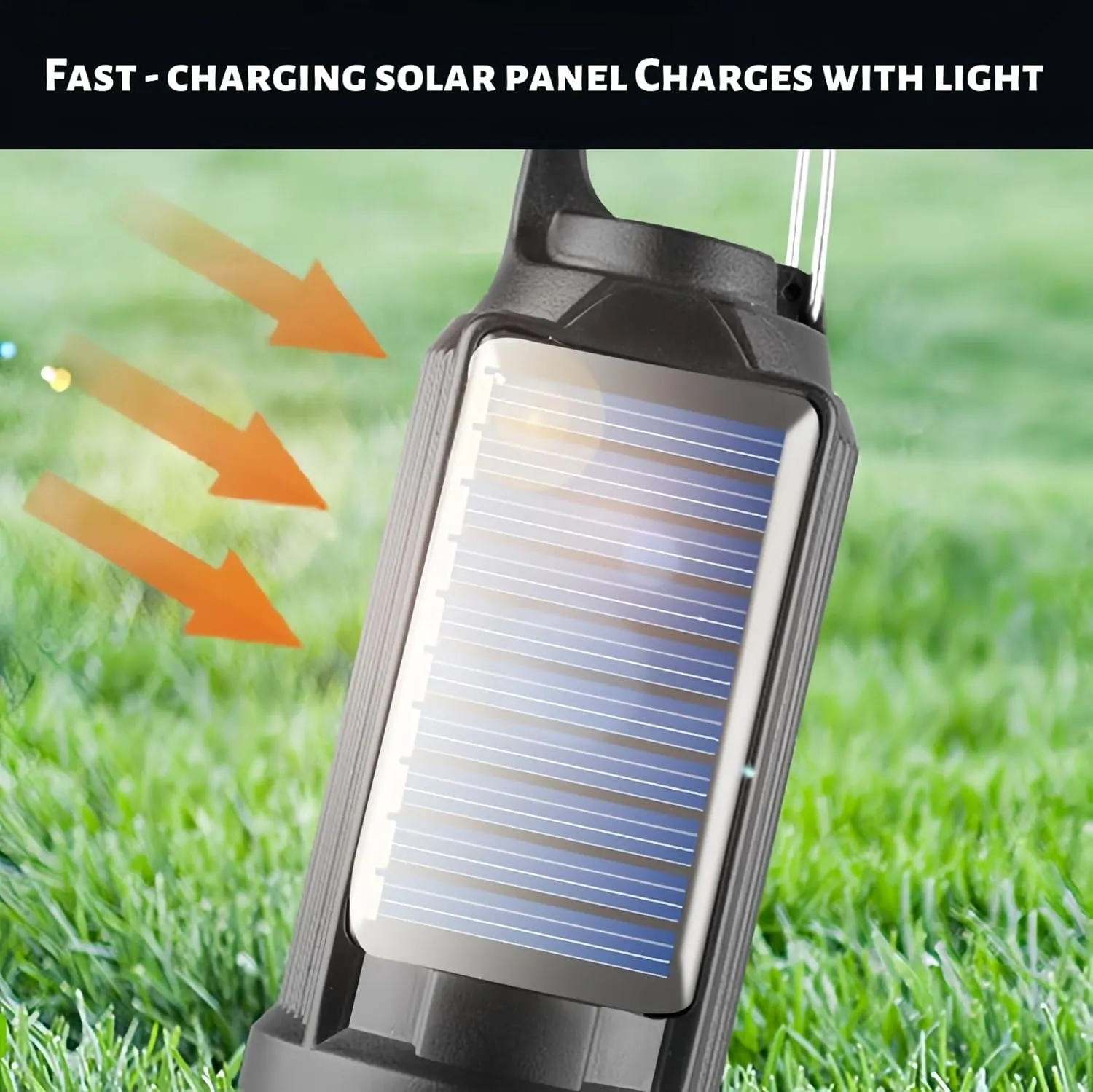 Solar Rechargeable Hooked Camping Light, 2025 New 3 Light Modes Adjustable Waterproof Portable Solar Camping Light for Hiking, Party, Camping, Fishing (B, 6pcs)