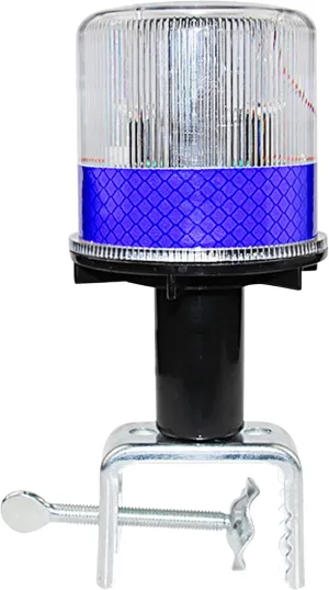 Solar Strobe Warning Light: Waterproof LED Flashing Safety Light, Bright 360 Degree Solar Emergency Strobe Warning Light, Traffic Light for Construction Safety Road Sign Dock (Blue)