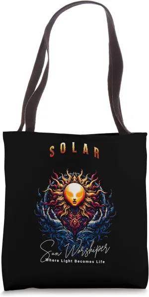 Solar - Sun Worshipper Where Light Becomes Life Tote Bag