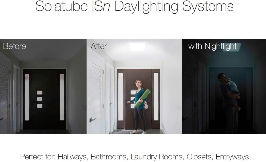 Solatube® Skylight Kit with Integrated Solar NightLight – 10-Inch Tubular Skylight for Natural Daylight and Nighttime Illumination, Energy-Efficient Lighting Solution
