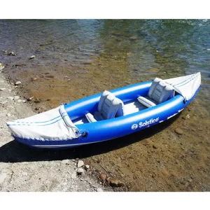 Solstice Rogue 2P Inflatable Kayak – Heavy-Duty Convertible Tandem Kayak with Seats & Spray Covers