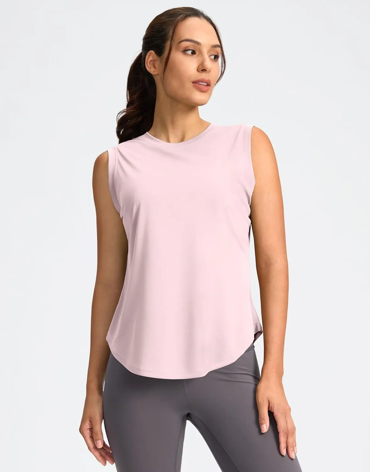 Soothfeel Womens Workout Tops for Women Sleeveless Tennis Yoga Shirts Lightweight Loose Athletic Running Tank Tops