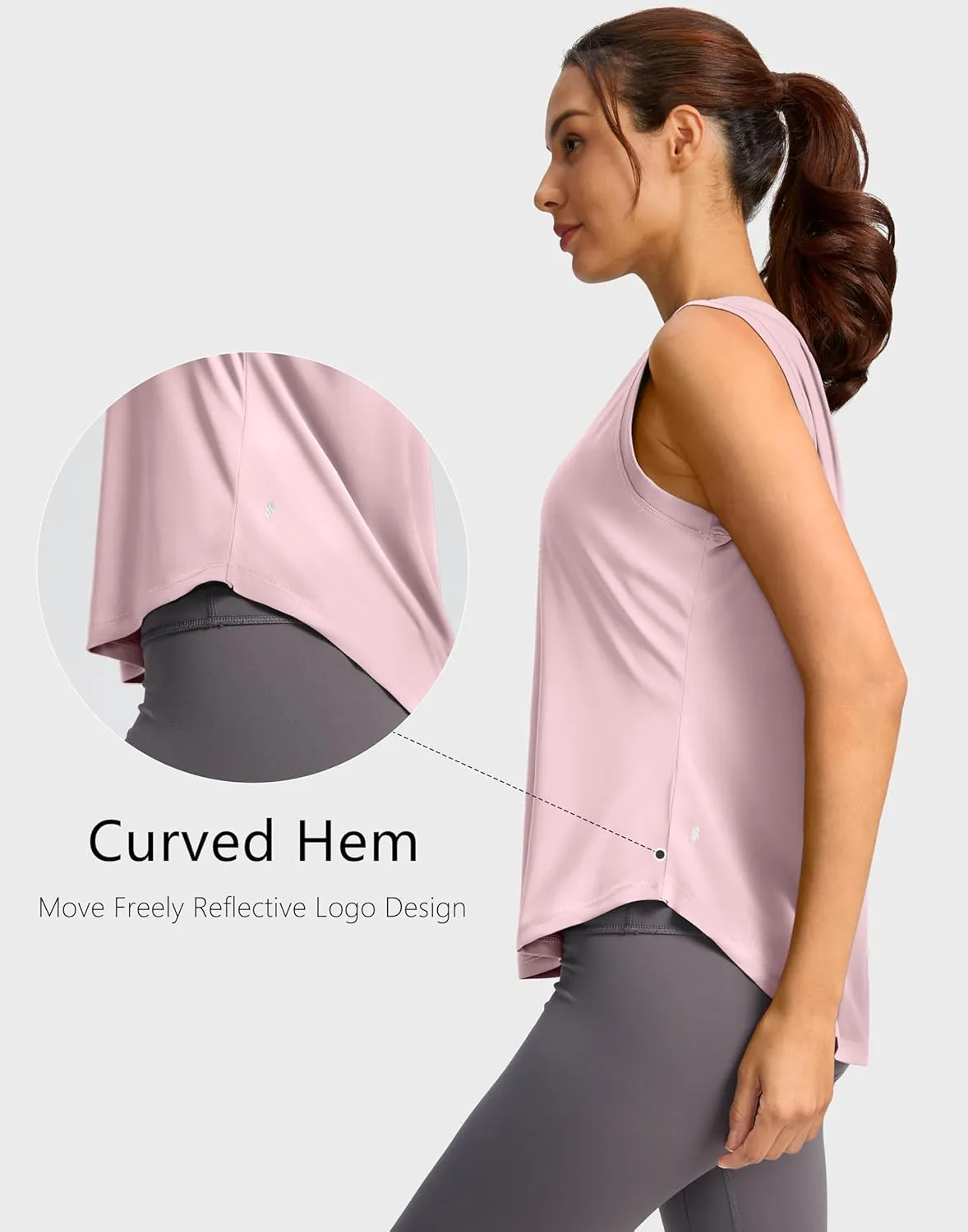 Soothfeel Womens Workout Tops for Women Sleeveless Tennis Yoga Shirts Lightweight Loose Athletic Running Tank Tops