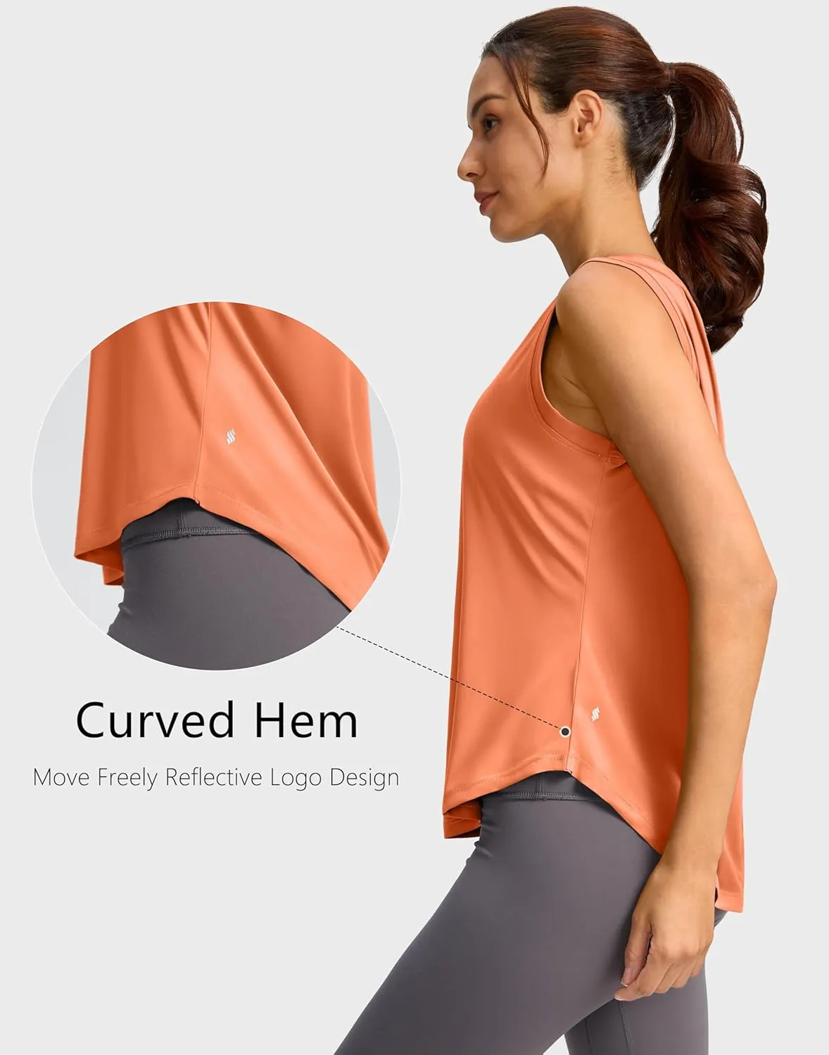 Soothfeel Womens Workout Tops for Women Sleeveless Tennis Yoga Shirts Lightweight Loose Athletic Running Tank Tops
