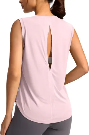 Soothfeel Womens Workout Tops for Women Sleeveless Tennis Yoga Shirts Lightweight Loose Athletic Running Tank Tops