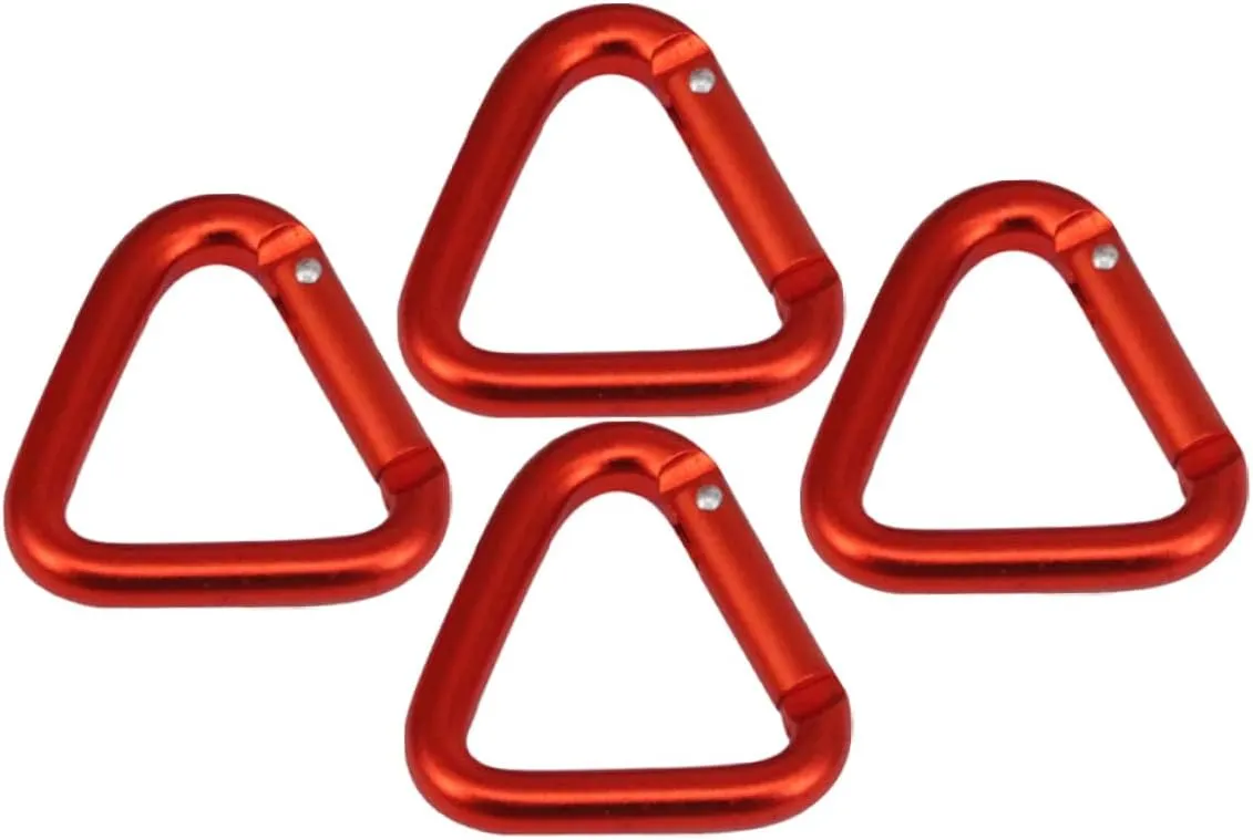 Sosoport 12pcs Triangle Shaped Camping Hooks Portable Tool for Climbing and Outdoor Activities Easy to Install Key Chains Heavy Duty Multipurpose Buckles for Relaxed Camping