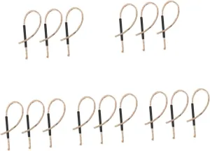 Sosoport 5sets Outdoor Quick Fire Kit Flint Fire Lighter Survival Wick Cord Starter Ropes Essential for Camping 3pcs*5