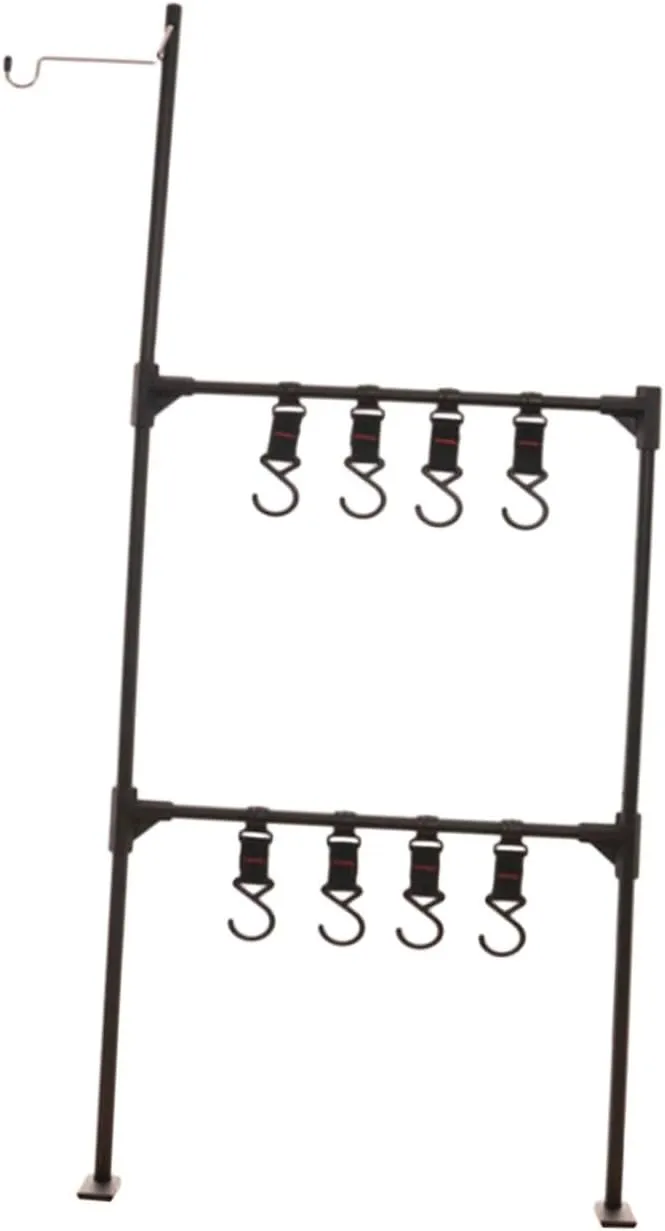 Sosoport Aluminum Camping Table Light Stand Storage Rack Multi-use Picnic Light Hook Outdoor Sundries Hanger