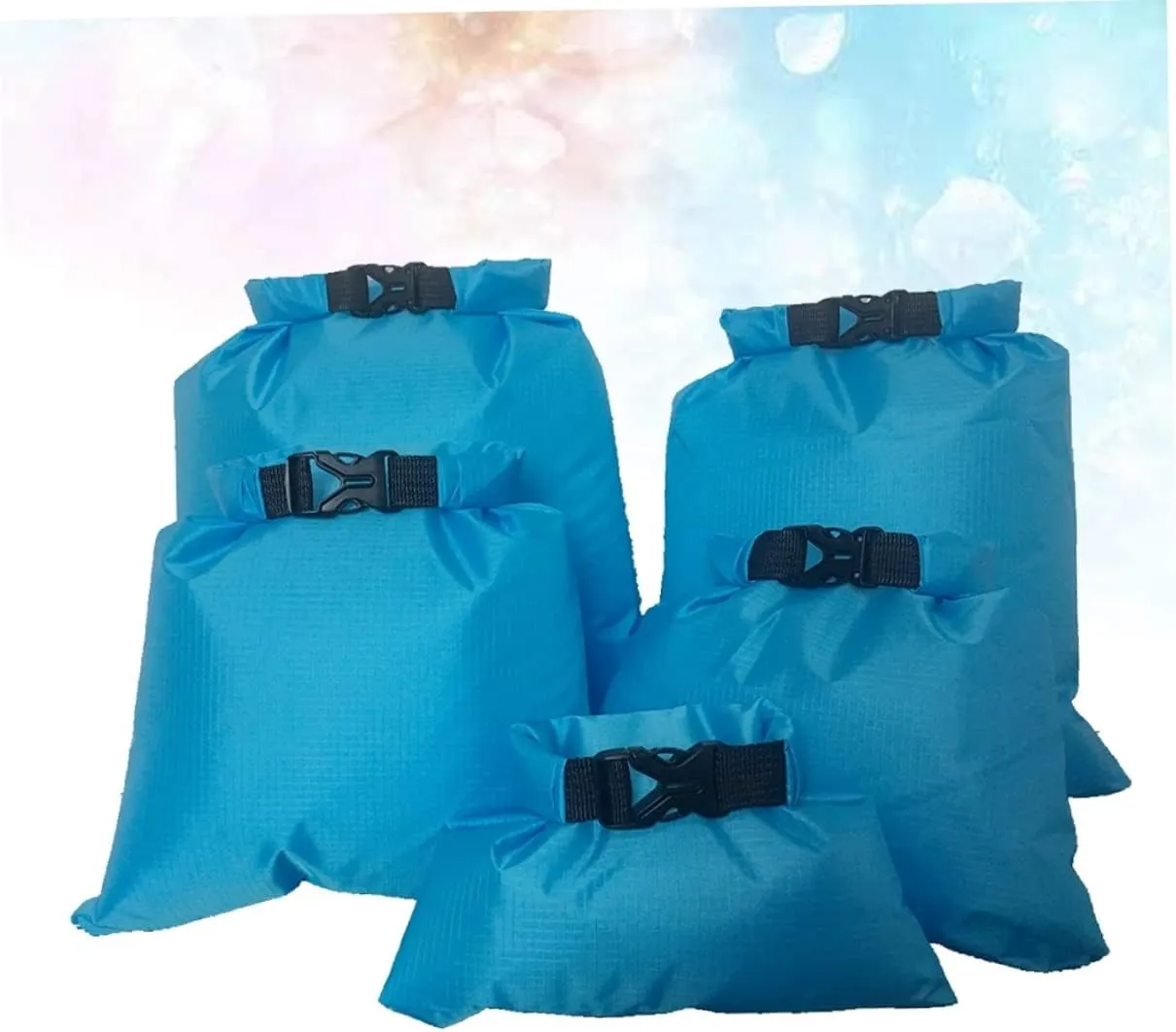 Sosoport Camping Boat Kayak Rafting Bag 5pcs Dry Storage Pouches 1.5l-6l Travel Bag for Outdoor Adventure