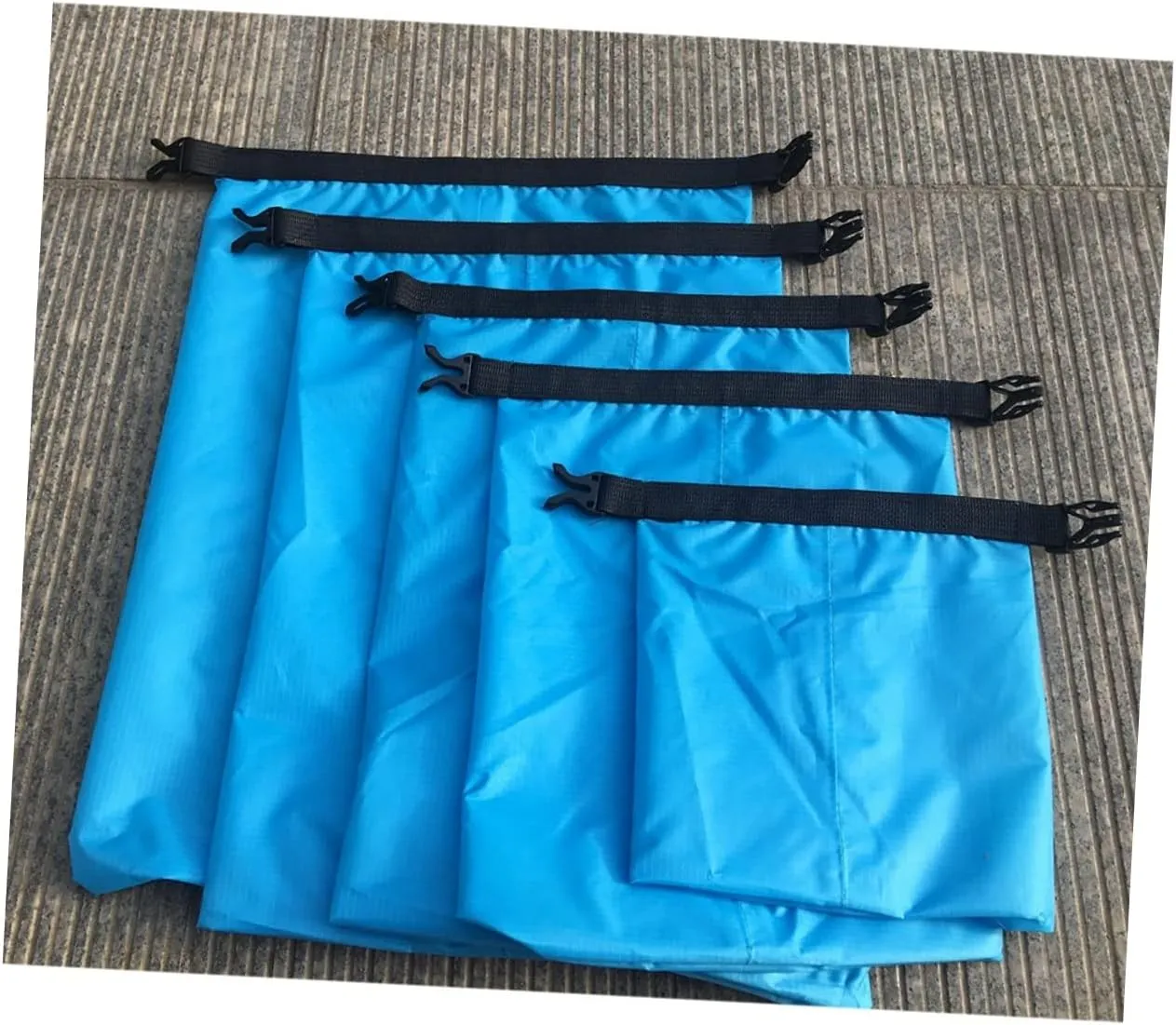 Sosoport Camping Boat Kayak Rafting Bag 5pcs Dry Storage Pouches 1.5l-6l Travel Bag for Outdoor Adventure