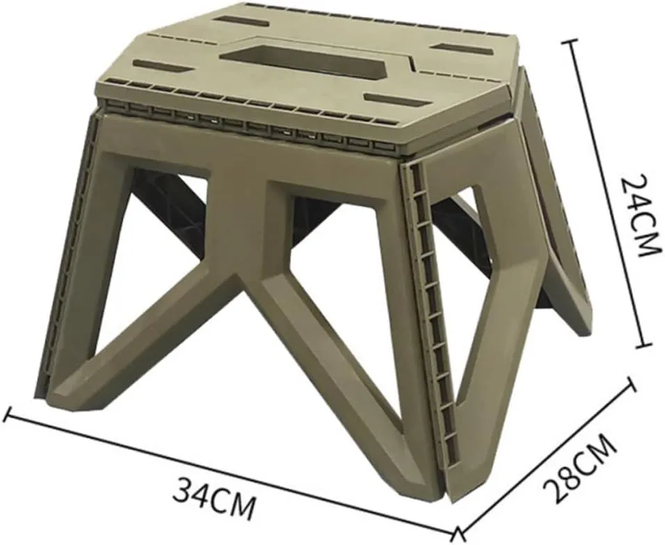 Sosoport Portable Camping Stool Plastic Stool for Kitchen Outdoor Use Lightweight for Hiking Fishing Garden Bathroom Easy to Store Carry