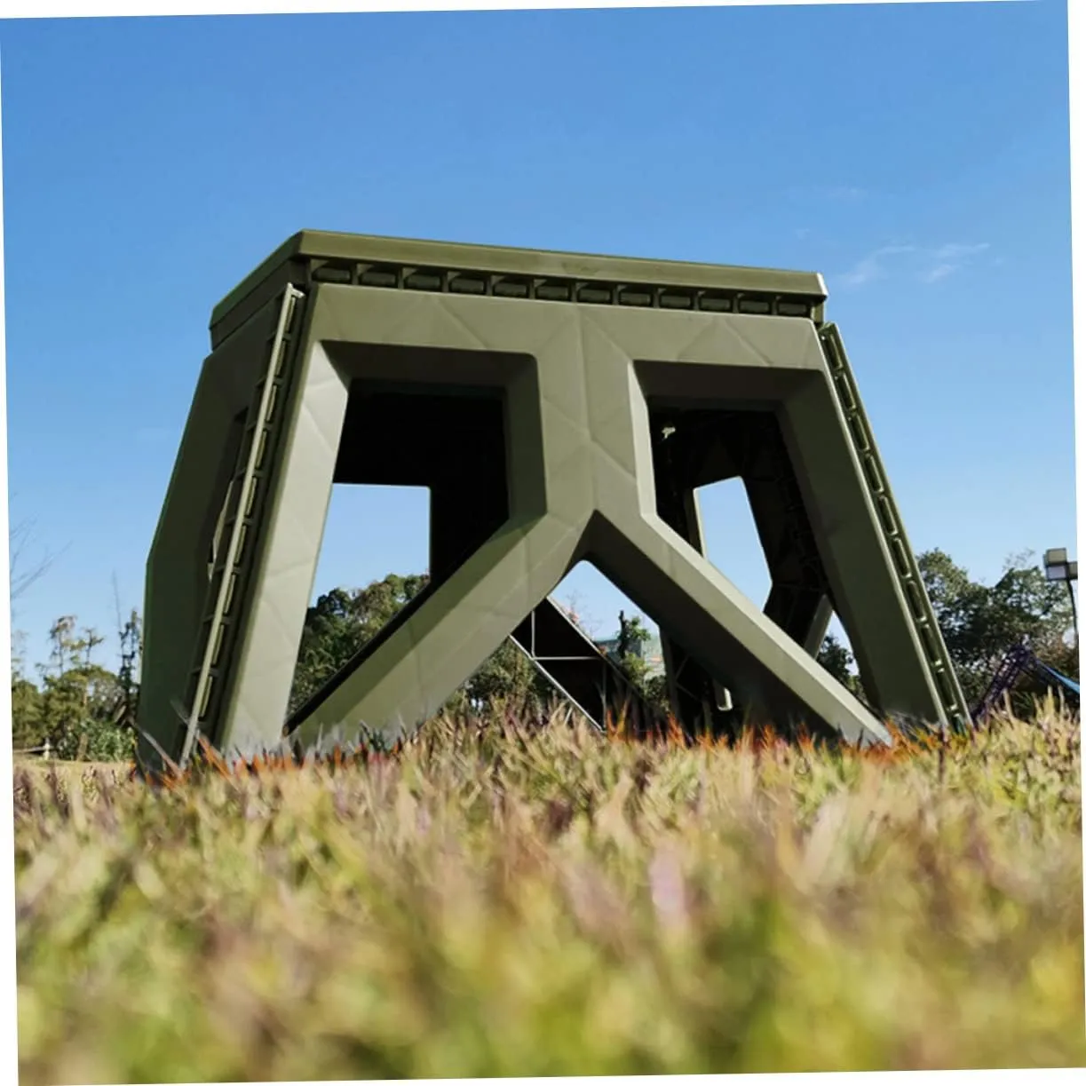 Sosoport Portable Camping Stool Plastic Stool for Kitchen Outdoor Use Lightweight for Hiking Fishing Garden Bathroom Easy to Store Carry