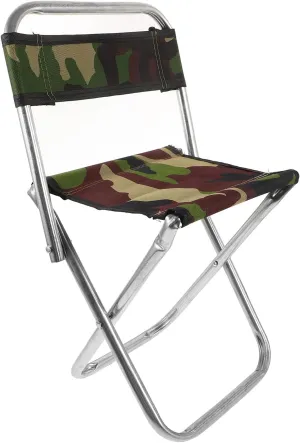 Sosoport Portable Folding Camp Stool Large Size Lightweight 3-Legged Chair for Fishing and Camping Collapsible Outdoor Seating Camouflage Design