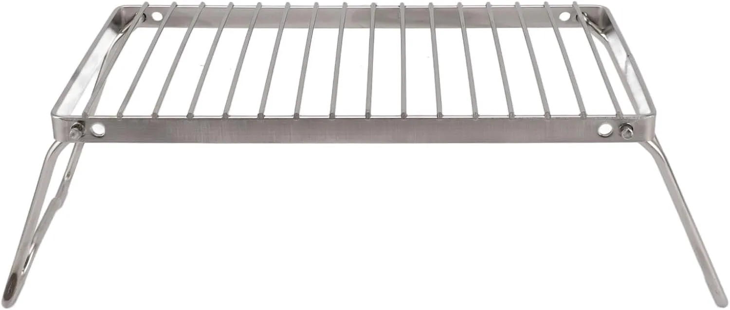 Stainless Steel Adjustable Height Folding Camp Fire Grill for Outdoor Cooking
